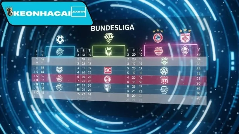 Bảng xếp hạng Bundesliga theo phong độ