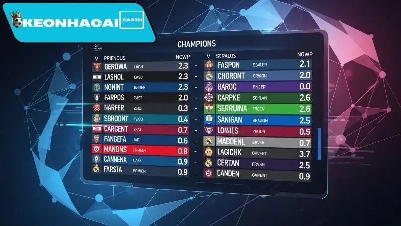 Bảng xếp hạng Champions League mới nhất 3 Bảng xếp hạng Champions League theo vòng đấu