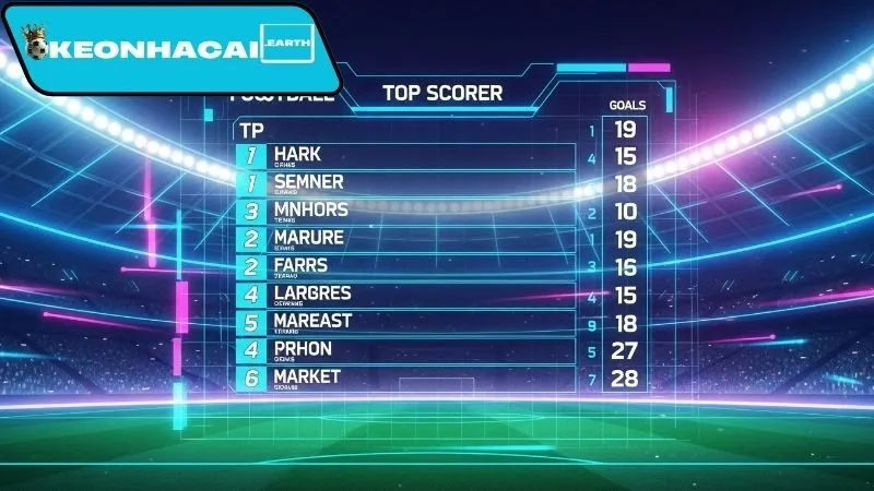 Bảng xếp hạng ghi bàn mới nhất 3 Bảng xếp hạng ghi bàn theo giải đấu