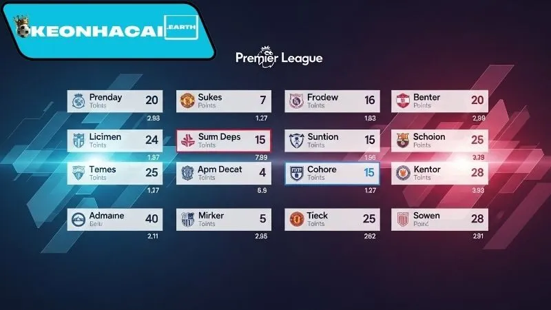 Bảng xếp hạng Premier League mới nhất 3 Bảng xếp hạng Premier League theo vòng